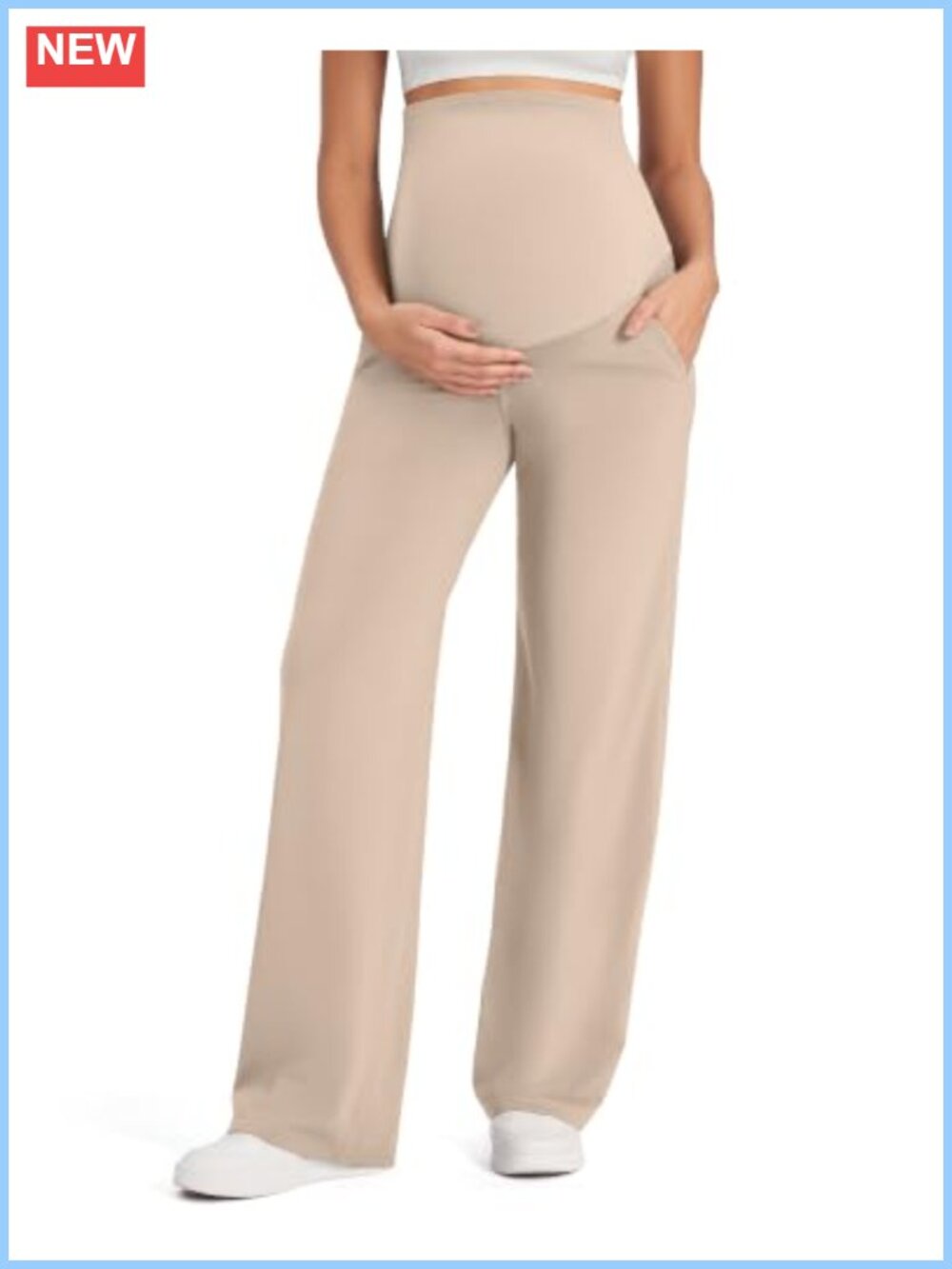 Maternity Pants Over the Belly Pregnancy Work Trousers Yoga Active